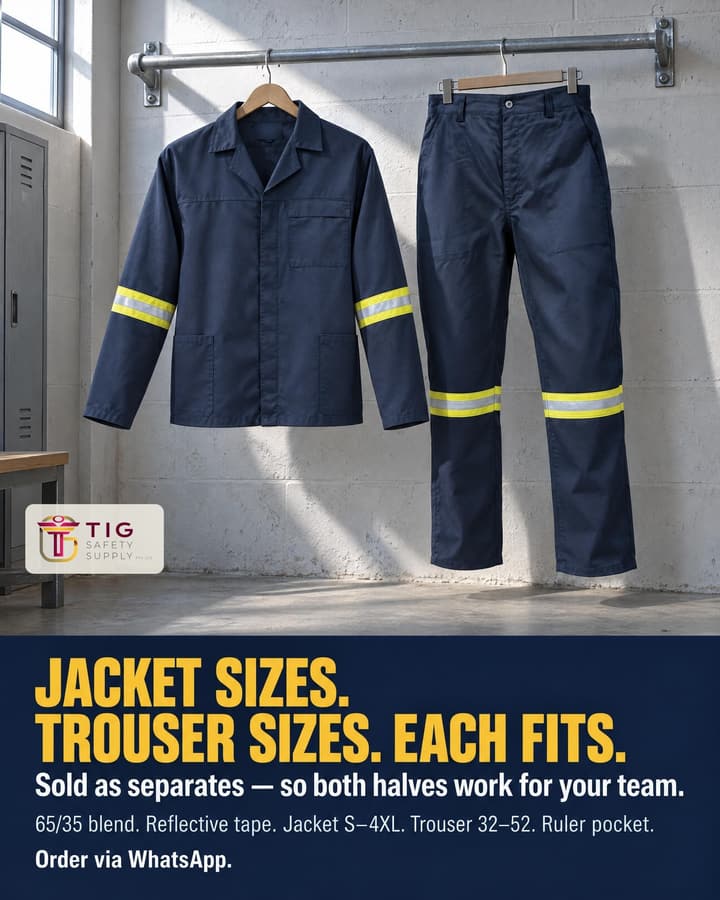 TIG Safety Supply: 65 35 jacket and trouser